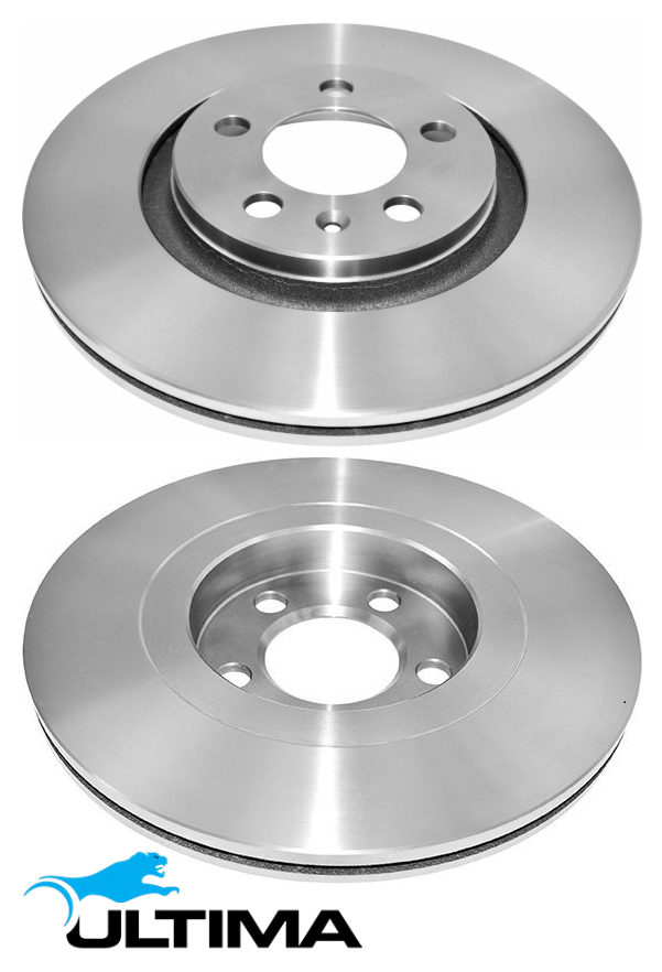 ULTIMA FRONT VENTED DISC BRAKE ROTOR SET TO SUIT AUDI A3 8L APG 1.8L I4 OD 280MM 1LE, 1LN & 1ZD