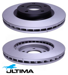 ULTIMA FRONT VENTED DISC BRAKE ROTOR SET TO SUIT CHRYSLER SEBRING JS EDZ ECD TURBO DIESEL 2.0 2.4 I4