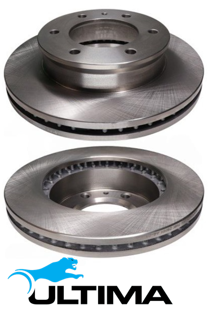 ULTIMA FRONT VENTED DISC BRAKE ROTOR SET TO SUIT FORD G6 WLAT WEAT TURBO DIESEL 2.5L 2.6L 3.0L I4