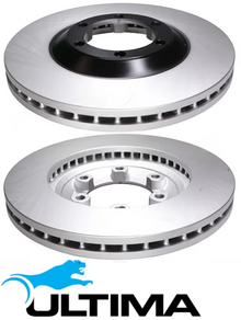 ULTIMA FRONT VENTED DISC BRAKE ROTORS FOR HOLDEN RODEO RA ALLOYTEC LCA 3.6 V6 TORSION BAR SUSPENSION