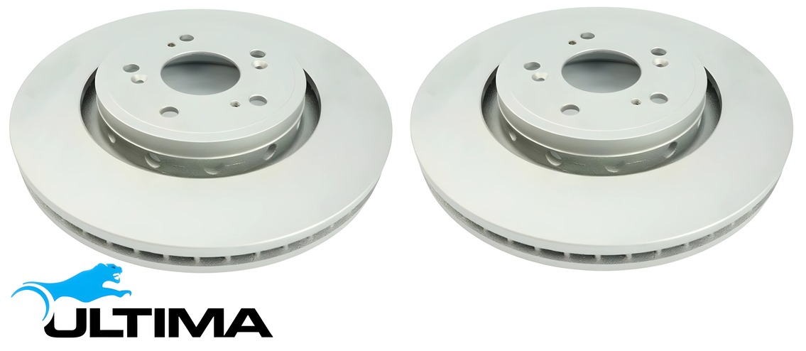 ULTIMA FRONT VENTED DISC BRAKE ROTOR SET TO SUIT HONDA CR-V RM K24A K24Z9 R20A5 2.0L 2.4 I4 10/12 ON