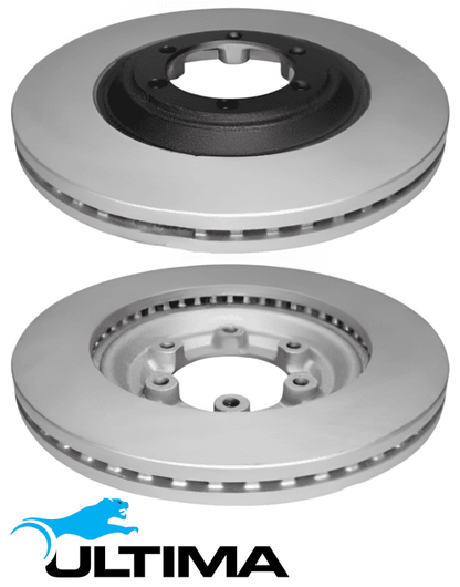 ULTIMA FRONT DISC BRAKE ROTOR SET TO SUIT ISUZU D-MAX TFR TFS 4JJ1-TCX TURBO DIESEL 3.0L I4 OD 300MM