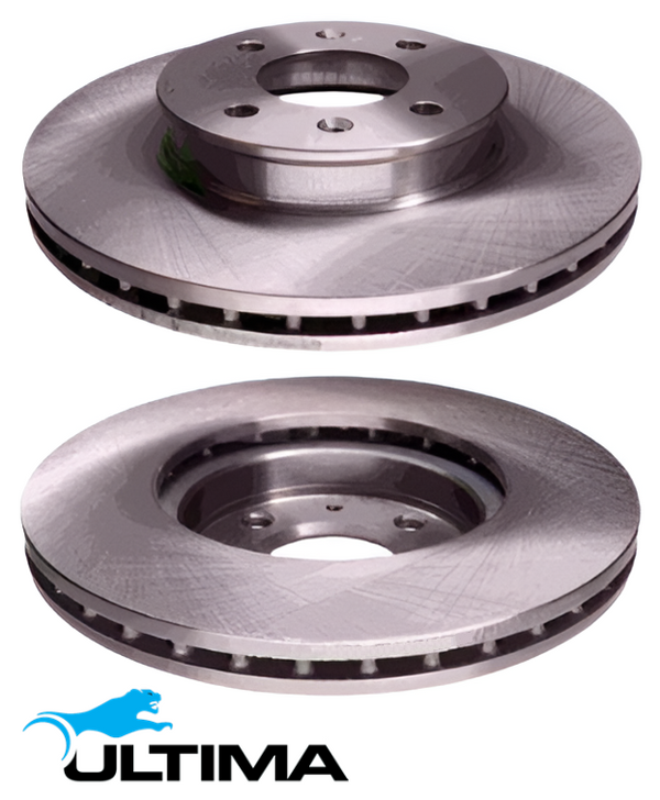 ULTIMA FRONT VENTED DISC BRAKE ROTOR SET TO SUIT KIA RIO JB G4ED G4EE ...