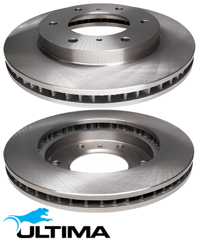 ULTIMA FRONT DISC BRAKE ROTOR SET TO SUIT MITSUBISHI PAJERO V75W 6G74 3.5L V6 SUITS 149KW