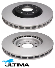 ULTIMA FRONT VENTED DISC BRAKE ROTOR SET TO SUIT ALFA ROMEO 159 939A0 3.2L V6 OD 305MM