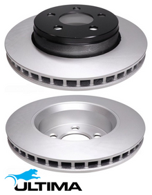 ULTIMA FRONT VENTED DISC BRAKE ROTOR SET TO SUIT DODGE NITRO KA EKG 3.7L V6