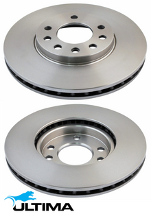 ULTIMA FRONT VENTED DISC BRAKE ROTOR SET TO SUIT HOLDEN ASTRA TS Z22SE 2.2L I4 TILL 07/2004 WITH ABS