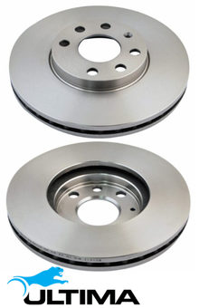 ULTIMA FRONT VENTED DISC BRAKE ROTOR SET TO SUIT HOLDEN ASTRA TS Z22SE 2.2L I4 TILL 07/2004 W/O ABS