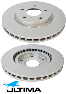 ULTIMA FRONT VENTED DISC BRAKE ROTOR SET TO SUIT HOLDEN ONE TONNER VZ ALLOYTEC LE0 3.6L V6 4WD ONLY