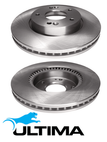 ULTIMA FRONT VENTED DISC BRAKE ROTOR SET TO SUIT HYUNDAI TIBURON GK G6BA 2.7L V6