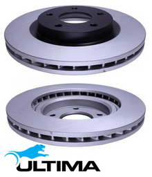 ULTIMA FRONT VENTED DISC BRAKE ROTOR SET TO SUIT JEEP ED3 ECN ECD TURBO DIESEL 2.0L 2.4L I4
