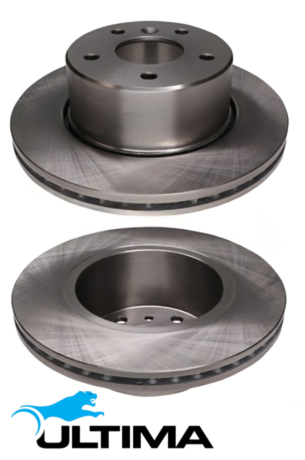 ULTIMA FRONT VENTED DISC BRAKE ROTOR SET TO SUIT LAND ROVER DISCOVERY L318 10P 16P 19P 2.5L I5