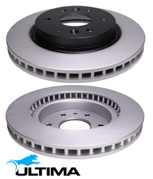 ULTIMA FRONT VENTED DISC BRAKE ROTOR SET TO SUIT LDV T60 SC20M218 TWIN TURBO DIESEL 2.0L I4