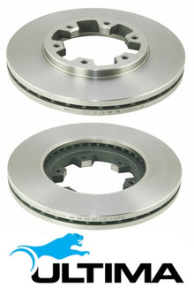 ULTIMA FRONT VENTED DISC BRAKE ROTOR SET TO SUIT NISSAN PATHFINDER D21 TD27T Z24 2.4 2.7 I4 OD 277MM