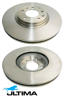 ULTIMA FRONT VENTED DISC BRAKE ROTOR SET TO SUIT MAZDA6 GG L3VDT TURBO 2.3L I4