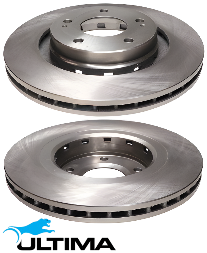 ULTIMA FRONT VENTED DISC BRAKE ROTOR SET TO SUIT MITSUBISHI LANCER CJ 4B11T 2.0L I4 RALLIART MODEL