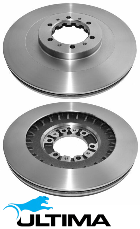 ULTIMA FRONT VENTED DISC BRAKE ROTOR SET TO SUIT MITSUBISHI PAJERO NL 6G74 3.5L V6 OD 314MM
