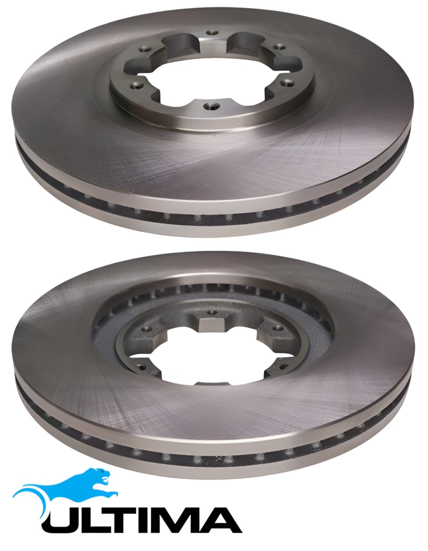 ULTIMA FRONT VENTED DISC BRAKE ROTOR SET TO SUIT NISSAN QD32E TD27ETI QD32ETI 2.7L 3.2L I4