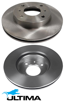 ULTIMA FRONT VENTED DISC BRAKE ROTOR SET TO SUIT NISSAN SKYLINE R32 R33 RB20DE RB20E 2.0L I6