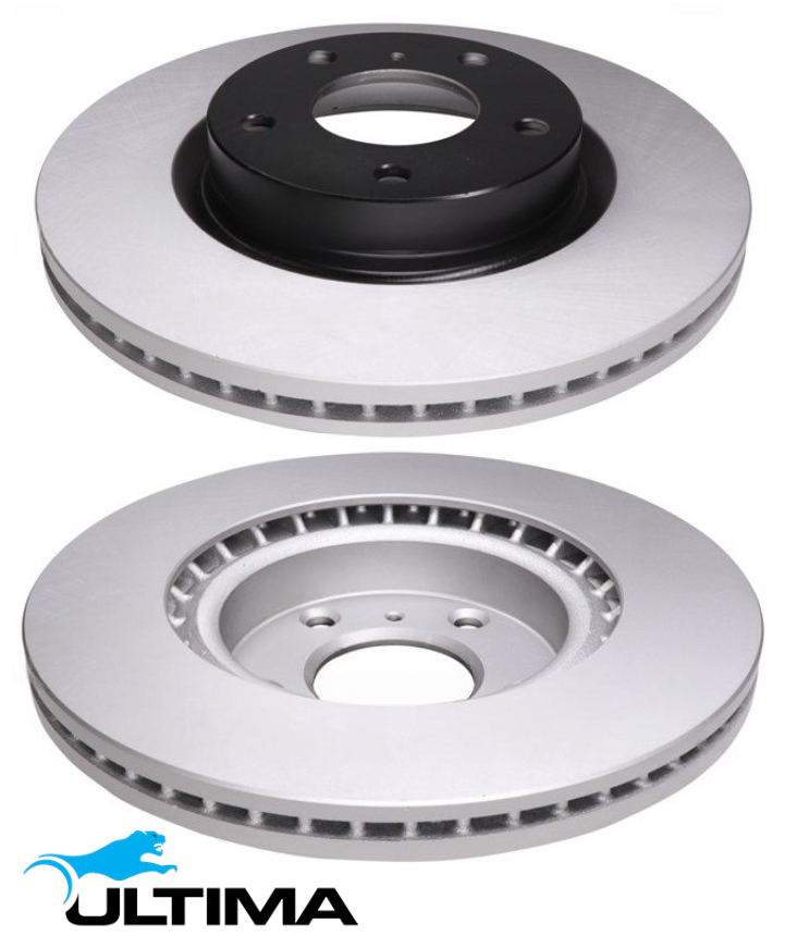 ULTIMA FRONT VENTED DISC BRAKE ROTORS TO SUIT NISSAN MAXIMA J31 J32 VQ35DE 3.5L V6 TO 09/14 OD 296MM