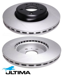 ULTIMA FRONT VENTED DISC BRAKE ROTOR SET TO SUIT AUDI A5 8T CGLC TURBO DIESEL 2.0L I4 OD 314MM