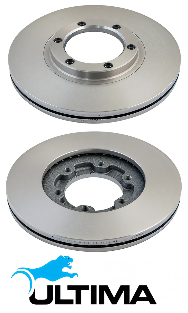 ULTIMA FRONT VENTED DISC BRAKE ROTOR SET TO SUIT HOLDEN 4ZE1 4ZD1 2.3L 2.6L I4