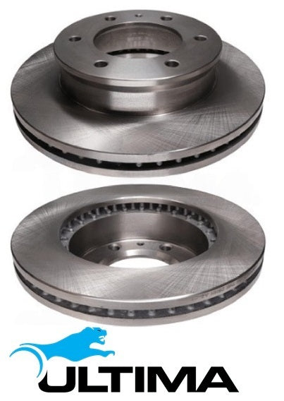 ULTIMA FRONT VENTED DISC BRAKE ROTOR SET TO SUIT MAZDA B2600 BRAVO UF UN G6 2.6L I4 OD 288.5MM