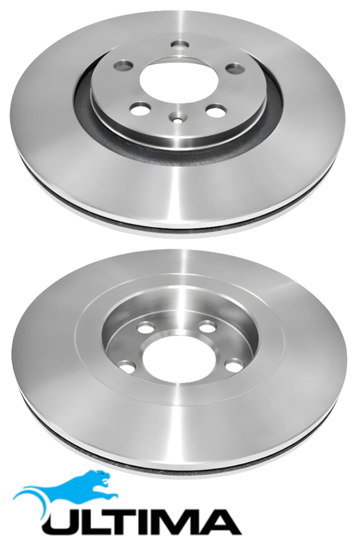 ULTIMA FRONT VENTED DISC BRAKE ROTORS FOR VOLKSWAGEN BORA 1J AQN 2.3 V5 OD 288MM 1LR, 1LS, 1ZP & 1ZM
