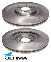 ULTIMA FRONT VENTED DISC BRAKE ROTORS TO SUIT VOLKSWAGEN PASSAT B5 AMX BBG 2.8L V6 OD 312MM AWD ONLY
