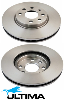 ULTIMA FRONT VENTED DISC BRAKE ROTOR SET TO SUIT HOLDEN BARINA SB C16XE X16XE 1.6L I4