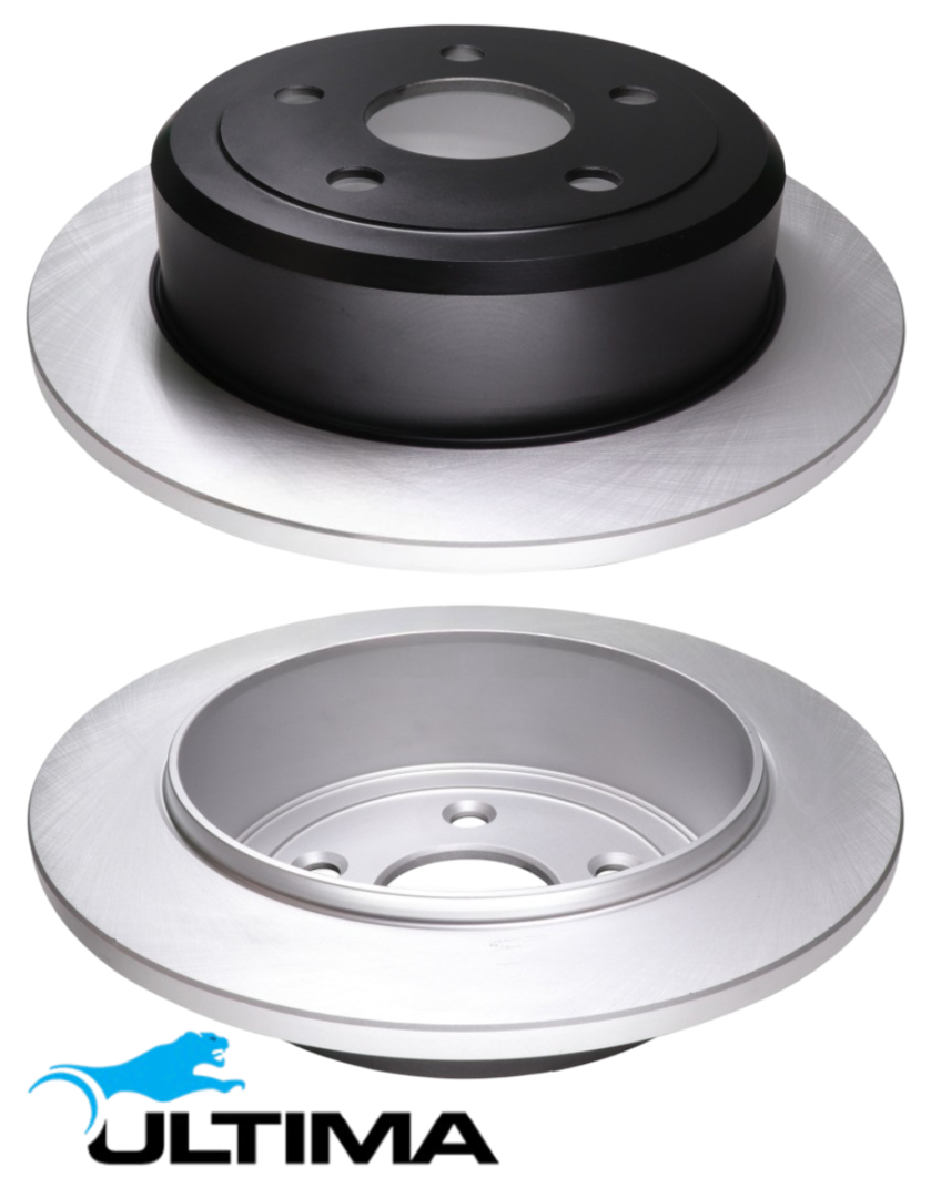 ULTIMA REAR SOLID DISC BRAKE ROTOR SET FOR JEEP WRANGLER JK ENS 2.8 I4 EXCEPT UNLIMITED SAHARA MODEL