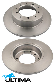 ULTIMA REAR SOLID DISC BRAKE ROTORS TO SUIT LAND ROVER DEFENDER 110 DT224 244DT 2.2 2.4L I4 OD 290MM