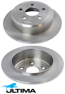 ULTIMA REAR SOLID DISC BRAKE ROTOR SET TO SUIT JEEP CHEROKEE KK EKG 3.7L V6 OD 316MM