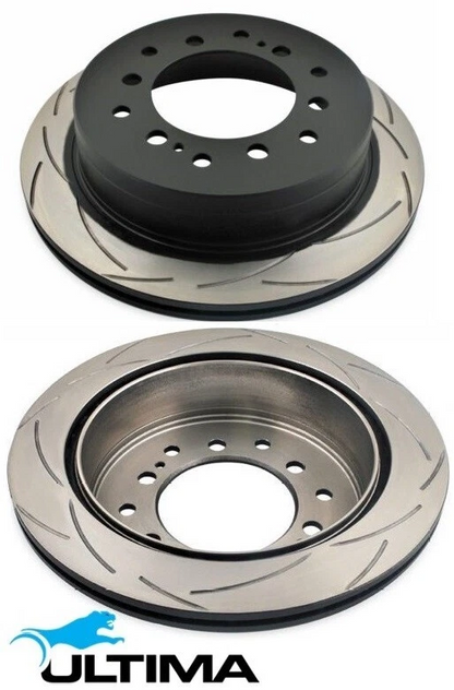 ULTIMA REAR DISC BRAKE ROTOR SET TO SUIT TOYOTA PRADO KDJ120R 1KD-FTV TURBO DIESEL 3.0L I4
