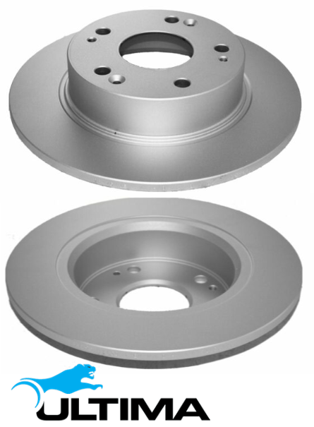 ULTIMA REAR SOLID DISC BRAKE ROTOR SET TO SUIT HONDA ACCORD CL CM K24A3 K24A4 K24A8 2.4L I4 OD 260MM