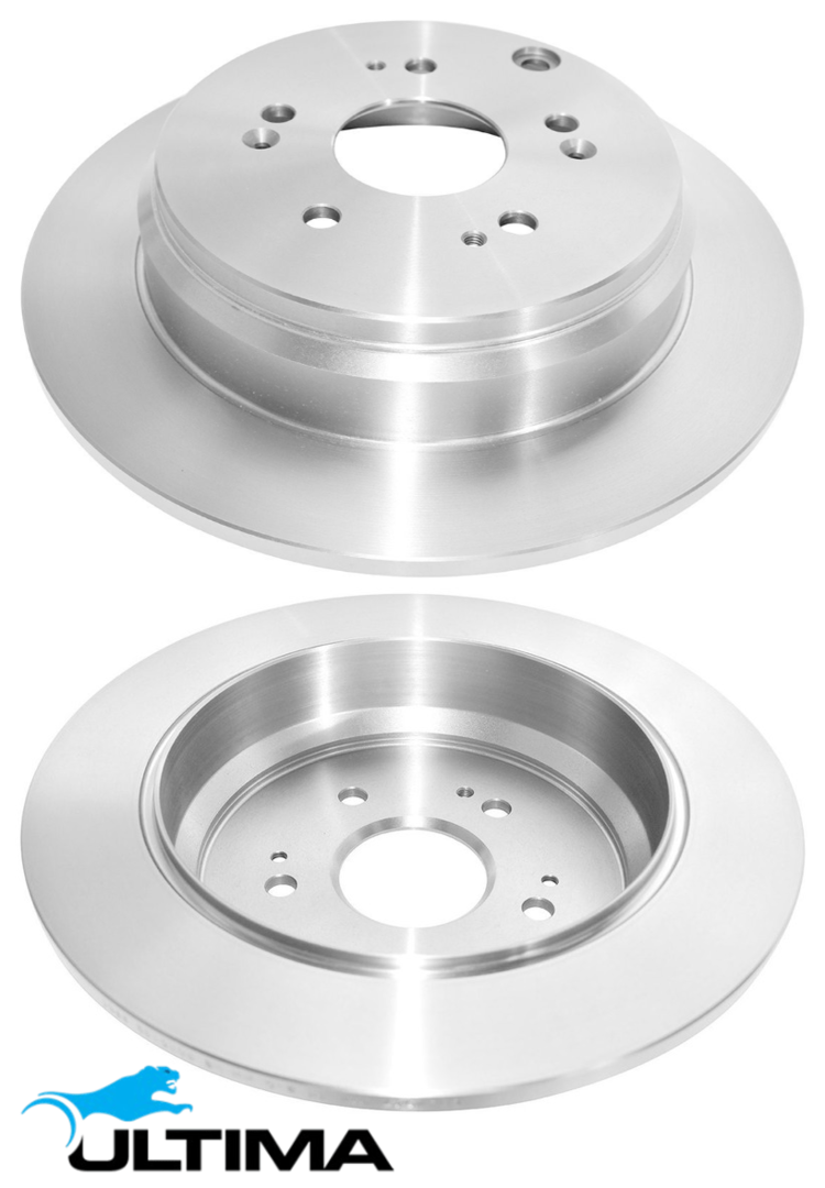 ULTIMA REAR SOLID DISC BRAKE ROTOR SET TO SUIT HONDA ODYSSEY RB K24A 2.4L I4 FROM 12/2005 WAGON ONLY