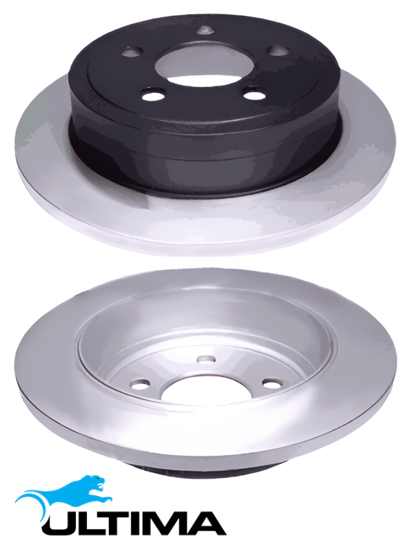 ULTIMA REAR SOLID DISC BRAKE ROTOR SET TO SUIT JEEP CHEROKEE KJ ENR ENJ 2.5L 2.8L I4 OD 285MM