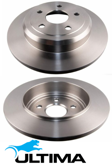 ULTIMA REAR SOLID DISC BRAKE ROTOR SET TO SUIT JEEP GRAND CHEROKEE WK EZD EZH 5.7L V8 OD 330MM