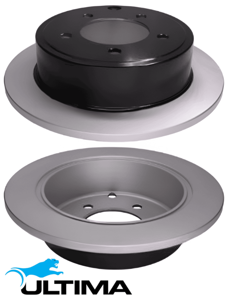 ULTIMA REAR SOLID DISC BRAKE ROTOR SET TO SUIT MITSUBISHI 4B11 4B12 2.0L 2.4L I4