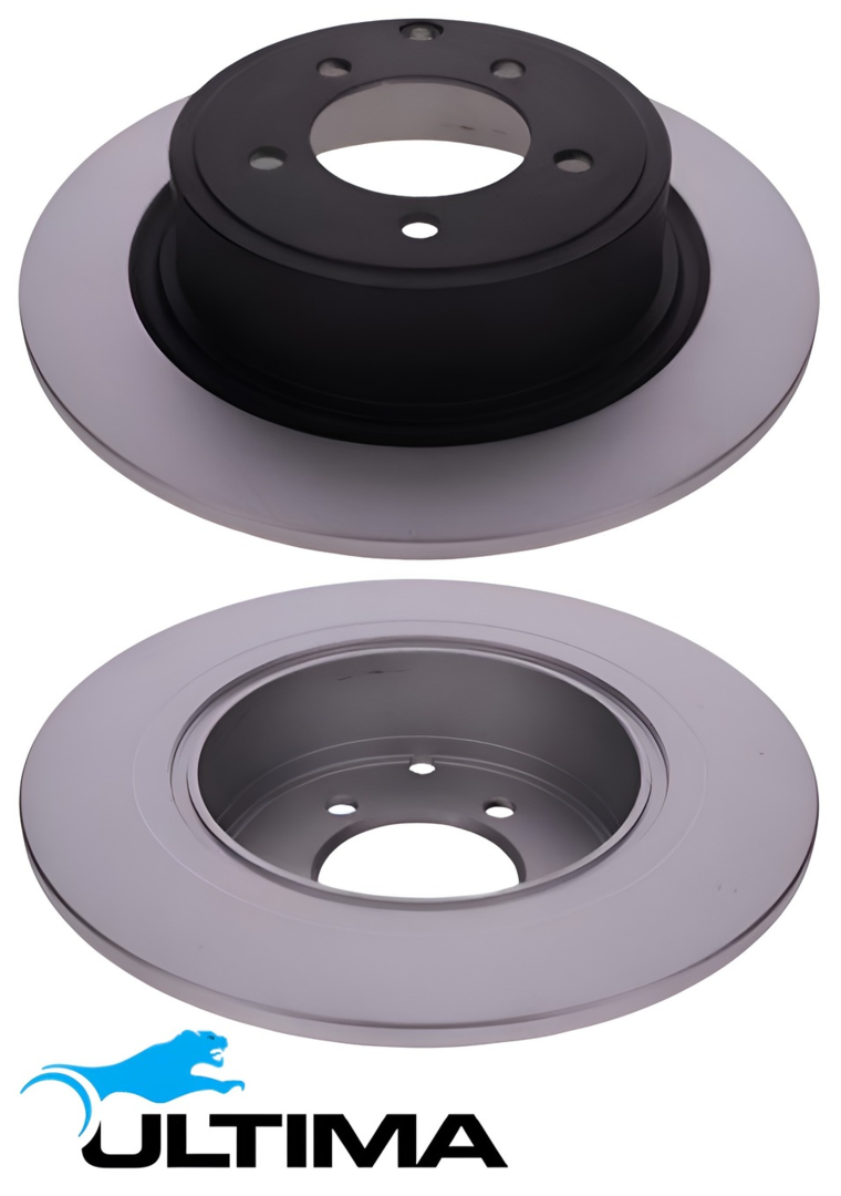 ULTIMA REAR SOLID DISC BRAKE ROTORS FOR MITSUBISHI ASX XA XB 4B10 4N13 4N14 1.8 2.3 I4 168MM H/BRAKE