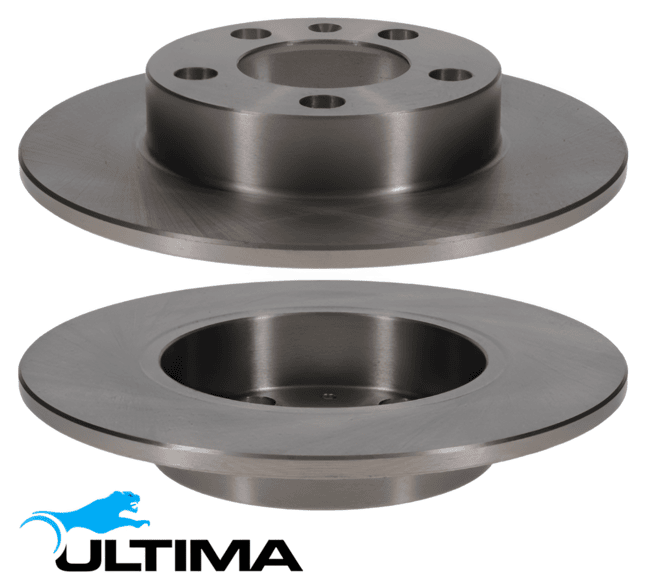 ULTIMA REAR SOLID DISC BRAKE ROTOR SET TO SUIT SKODA FABIA PJ DPCH TURBO 1.5L I4 OD 232MM