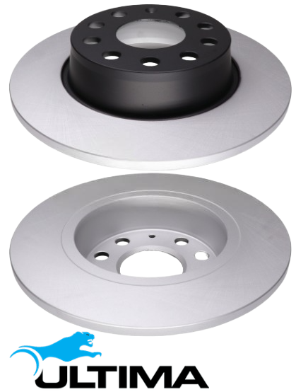 ULTIMA REAR SOLID DISC BRAKE ROTOR SET TO SUIT SKODA YETI 5L CDAA TURBO 1.8L I4 OD 272MM