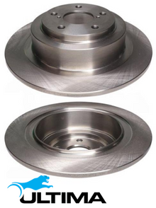 ULTIMA REAR SOLID DISC BRAKE ROTOR SET TO SUIT SUBARU OUTBACK BH EZ30D 3.0L F6 OD 290MM