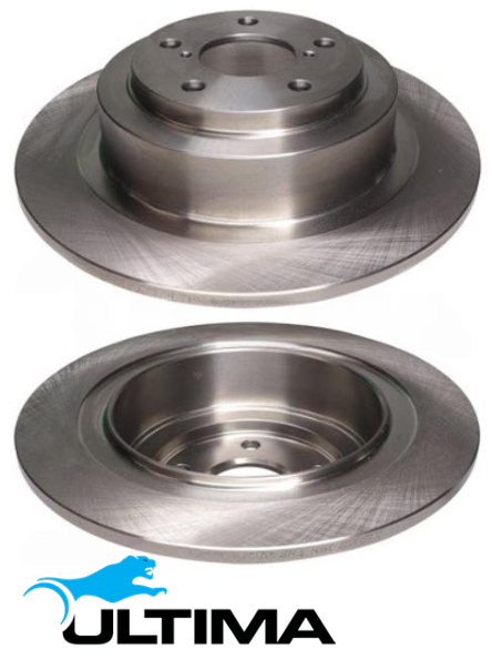 ULTIMA REAR SOLID DISC BRAKE ROTOR SET TO SUIT SUBARU OUTBACK BP EZ30D 3.0L F6 SUITS 186KW