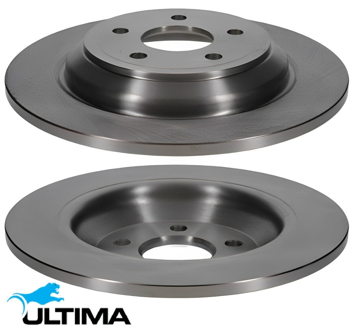 ULTIMA REAR SOLID DISC BRAKE ROTOR SET TO SUIT FORD ESCAPE ZH DURATEC 2.5L I4 OD 302MM