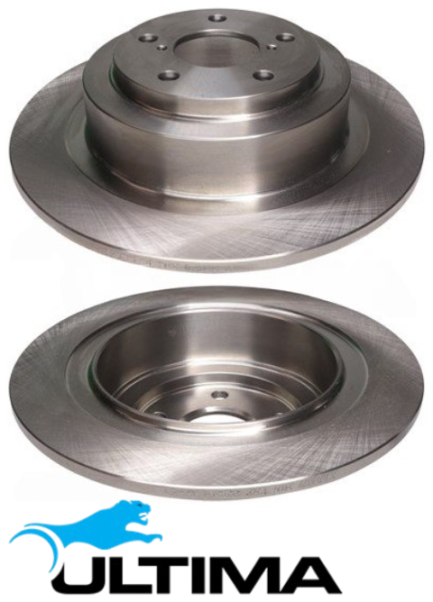 ULTIMA REAR SOLID DISC BRAKE ROTOR SET TO SUIT SUBARU LEGACY BP BL EJ202 EJ252 2.0L 2.5L F4 OD 290MM