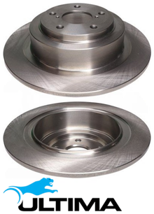 ULTIMA REAR SOLID DISC BRAKE ROTOR SET TO SUIT SUBARU LEGACY BH EJ254 2.5L F4 FROM 03/1999