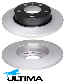 ULTIMA REAR SOLID DISC BRAKE ROTOR SET TO SUIT VOLKSWAGEN POLO 9N BUD BTS 1.4L I4 OD 232MM