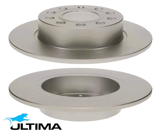 ULTIMA REAR SOLID DISC BRAKE ROTOR SET TO SUIT VOLKSWAGEN EOS 1F CBAB CFFB BMM 2.0L I4 OD 253MM