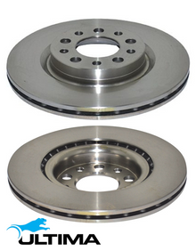 ULTIMA REAR VENTED DISC BRAKE ROTOR SET TO SUIT ALFA ROMEO 939A5 939B1 1.7L 2.2L I4